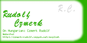 rudolf czmerk business card